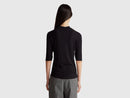 Ribbed Slim Fit T-Shirt - Black