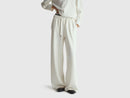 Wide Leg Joggers - Cream