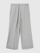 Elastic Waist Wide Leg Trouser - Grey