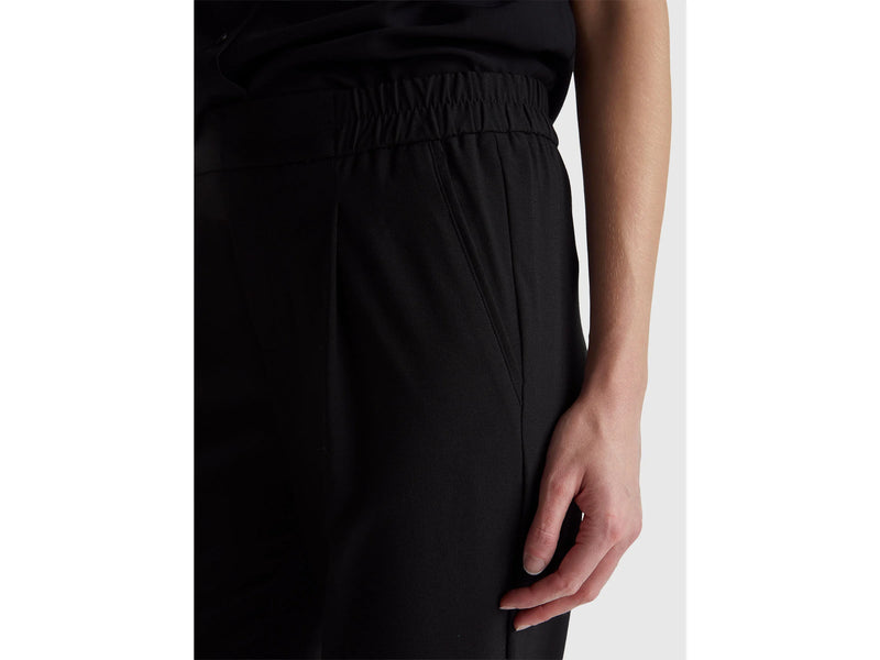 Be Tailored Elastic Waist Trousers - Black
