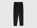 Be Tailored Elastic Waist Trousers - Black