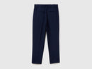 Be Tailored Elastic Waist Trousers - Navy
