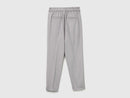 Be Tailored Elastic Waist Trousers - Grey