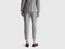 Be Tailored Elastic Waist Trousers - Grey