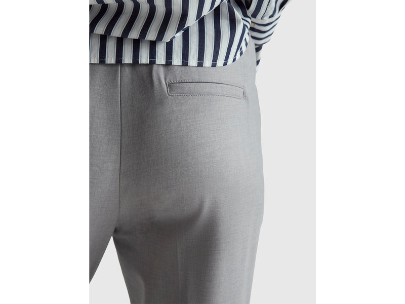 Be Tailored Elastic Waist Trousers - Grey