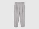 Be Tailored Elastic Waist Trousers - Grey