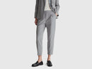 Be Tailored Elastic Waist Trousers - Grey