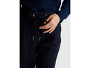Pleated Cuffed Trouser - Navy