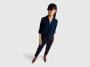Pleated Cuffed Trouser - Navy