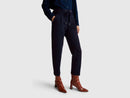 Pleated Cuffed Trouser - Navy