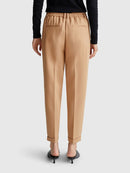 Pleated Cuffed Trouser - Sand