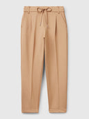 Pleated Cuffed Trouser - Sand