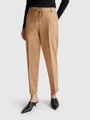 Pleated Cuffed Trouser - Sand