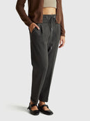 Pleated Cuffed Trouser - Grey