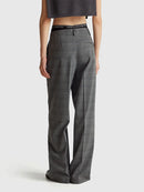 Be Tailored Pattern Trousers - Grey