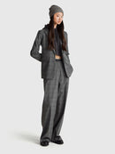 Be Tailored Pattern Trousers - Grey