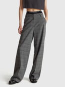 Be Tailored Pattern Trousers - Grey