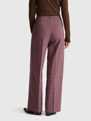 Be Tailored Pattern Trousers - Red