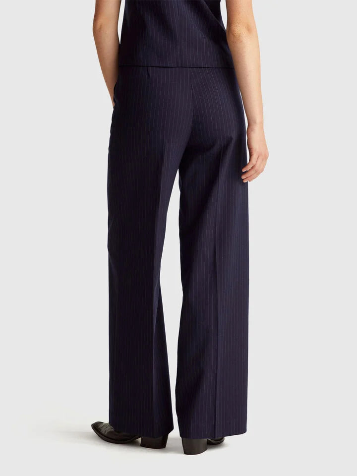 Be Tailored Pattern Trousers - Navy