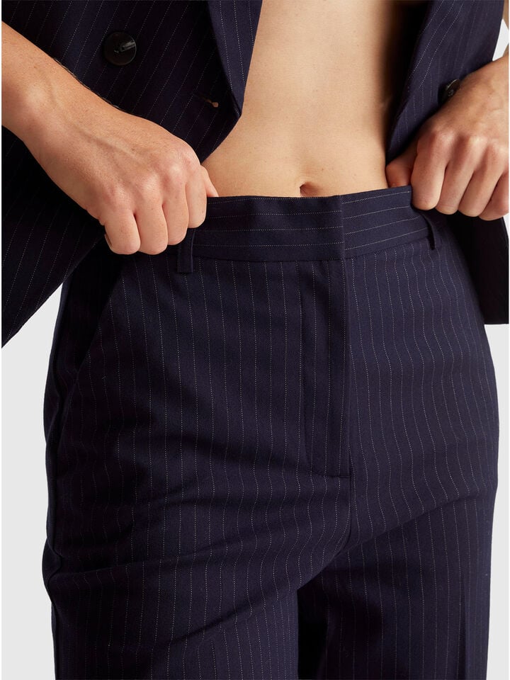 Be Tailored Pattern Trousers - Navy