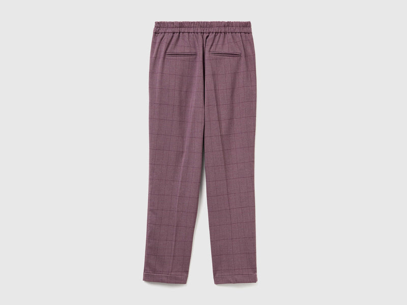 Be Tailored Pattern Trousers - Red