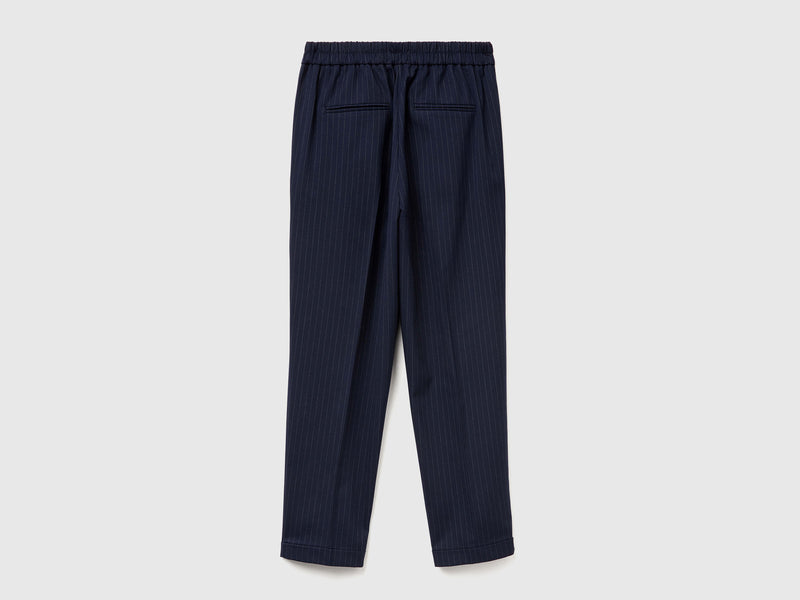 Be Tailored Pattern Trousers - Navy