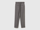 Be Tailored Pattern Trousers - Grey