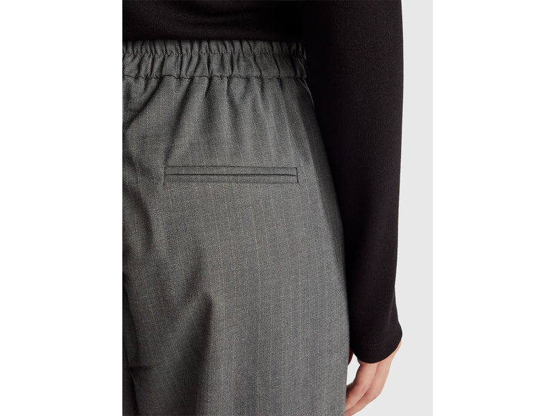 Be Tailored Pattern Trousers - Grey