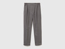 Be Tailored Pattern Trousers - Grey
