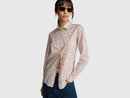 Print Shirt - Cream/pink Floral