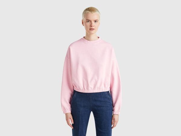 Be Toyko Cropped Sweatshirt - Pink