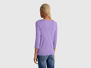 Basic Boat Neck T-Shirt - Purple