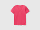 Cotton V Neck T-Shirt - Watermelon