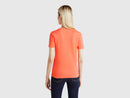 Cotton V Neck T-Shirt - Rust