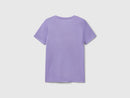 Cotton V Neck T-Shirt - Purple