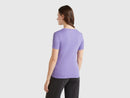 Cotton V Neck T-Shirt - Purple