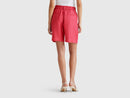 Linen Blend Shorts - Watermelon