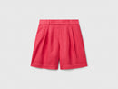 Linen Blend Shorts - Watermelon