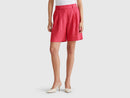 Linen Blend Shorts - Watermelon