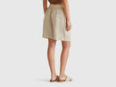 Linen Blend Shorts - Beige