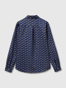 Print Shirt - Navy/lilac Floral