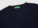 Tricot Cotton Round Neck Jumper - Navy