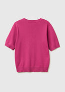 Tricot Cotton Round Neck Jumper - Plum