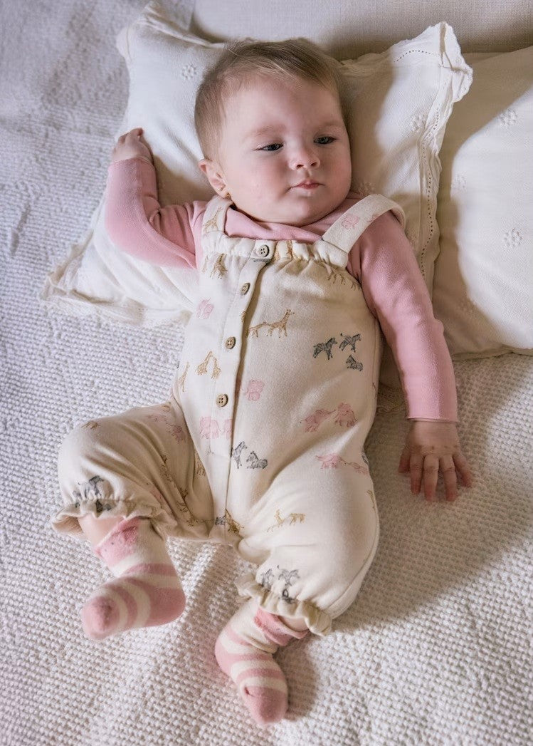 Print Dungaree Set - Orchid