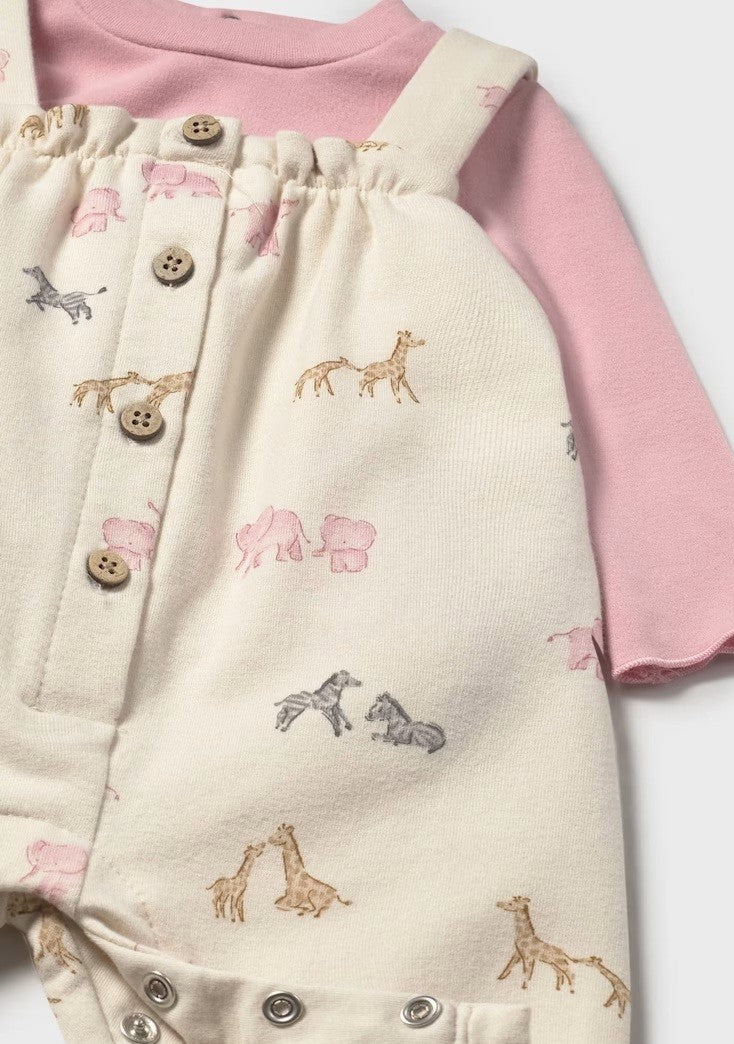 Print Dungaree Set - Orchid