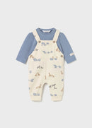 Print Dungaree Set - Blue