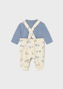 Print Dungaree Set - Blue