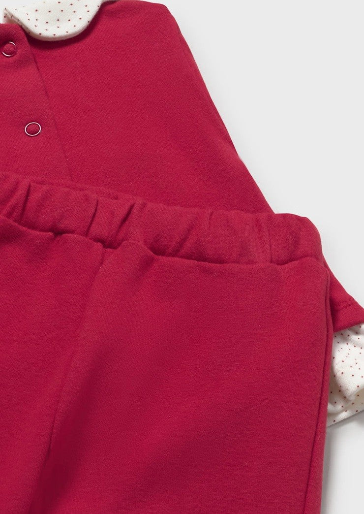 Fleece Leggings Set - Cherry