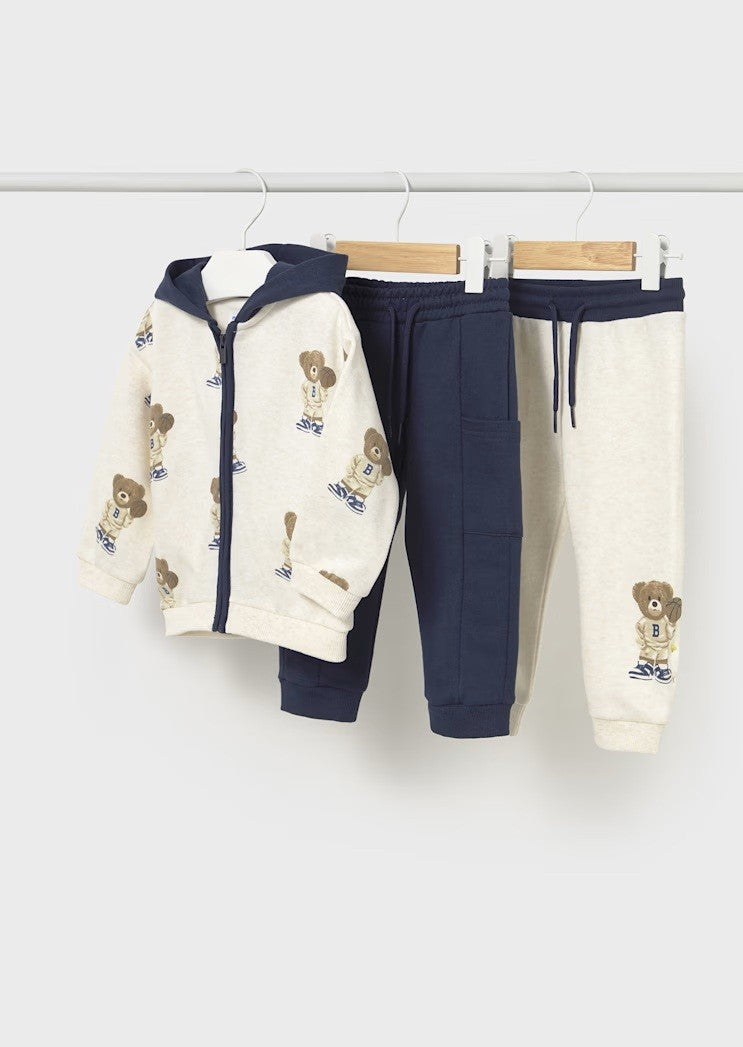 3 Piece Print Tracksuit - Blue