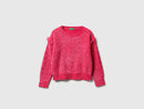Girls Chenille Jumper - Hot Pink